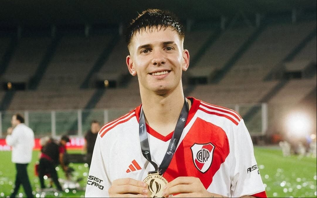 Franco Mastantuono celebra título pelo River Plate (Foto: Reprodução/Instagram)