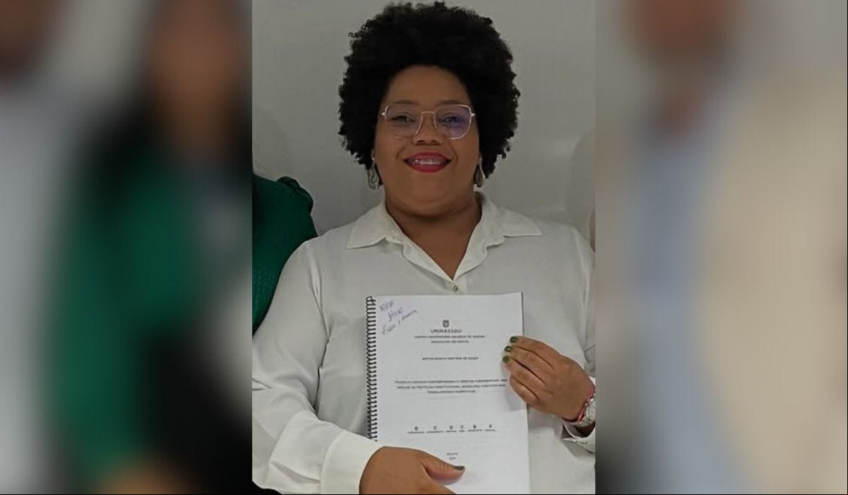 Mirtes Renata obteve nota 10 pela banca avaliadora do TCC