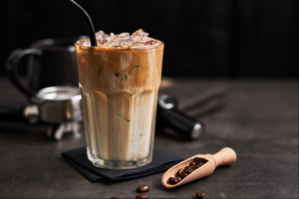 Shake de café com aveia e whey protein